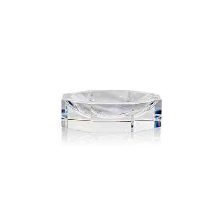 Glass Crystal Octagon Bowl Clear 7.25 In x 2 In