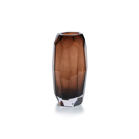 Imperial Glass Vase Large Amber 7 In x 7 In x 14.75 In