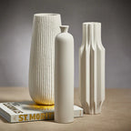 Kihoku Tall Ceramic Vase White 3.25 In x 16 In