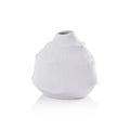 Textured Matte White Porcelain Vase Medium White 5.25 In x 5.25 In