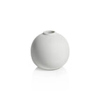 Tresco Clay Bud Vases Matt White 3 In x 2.75 In x 3.5 In