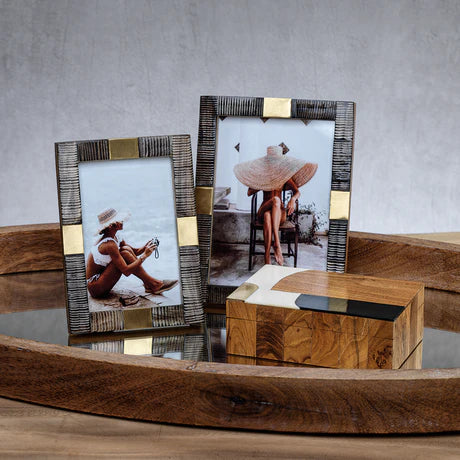 Lagos Horn And Brass Photo Frame 4 x 6