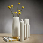 Izu Tall Ceramic Vase White