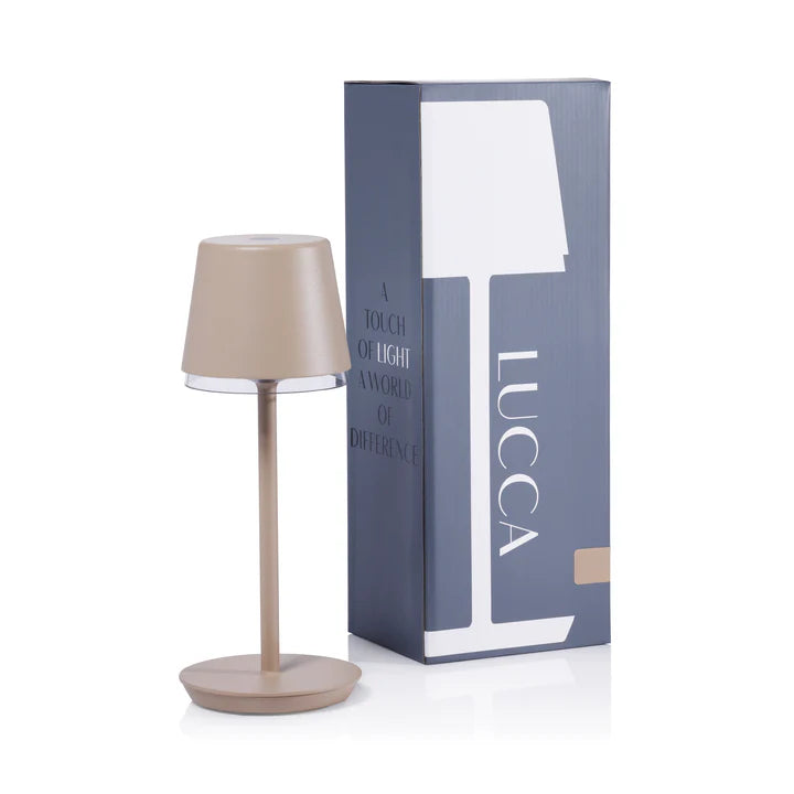 Lucca Rechargeable Table Light-light Taupe 4.75inx12in
