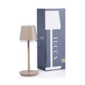 Lucca Rechargeable Table Light-light Taupe 4.75inx12in
