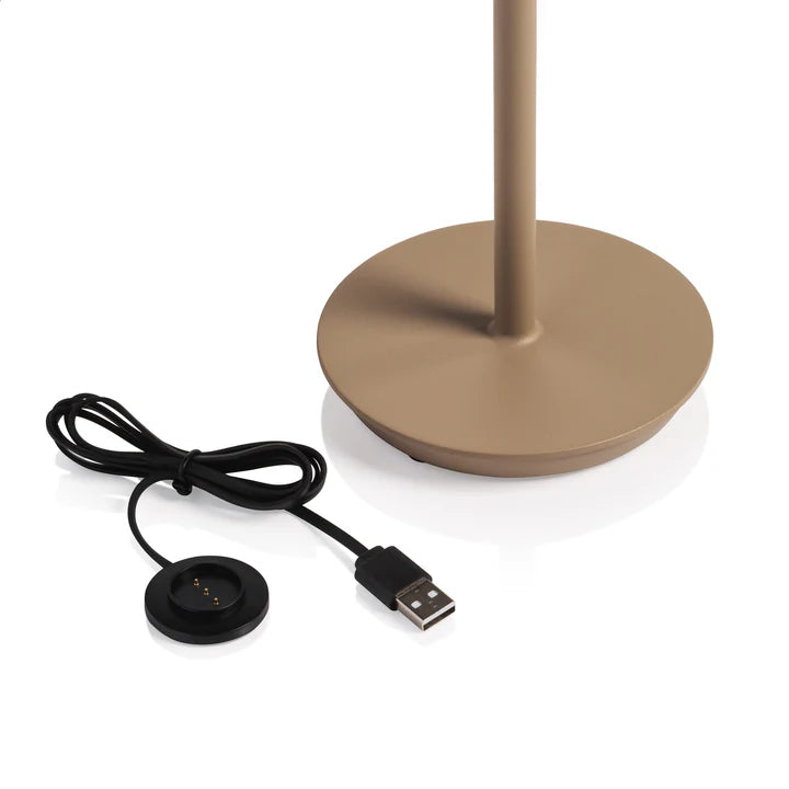 Lucca Rechargeable Table Light-light Taupe 4.75inx12in