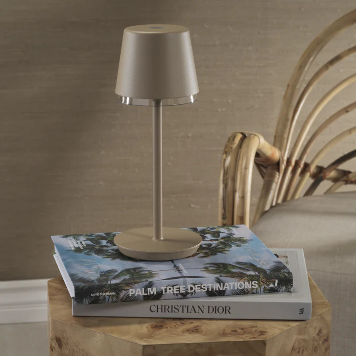 Lucca Rechargeable Table Light-light Taupe 4.75inx12in