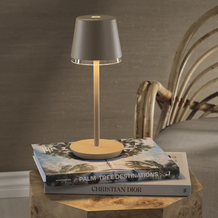 Lucca Rechargeable Table Light-light Taupe 4.75inx12in