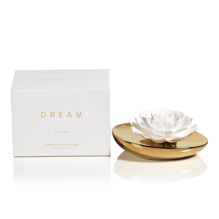 Dream Porcelain Flower Diffuser-white Rose 100 Ml